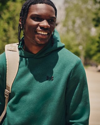 Мужское худи Under Armour Armour Fleece® Twist, цвет: Чёрный — фото 2