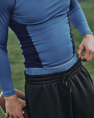 Мужской топ Under Armour ColdGear® Neolast™ Compression Mock Long Sleeve, цвет: Синий / Тёмно-синий — фото 2