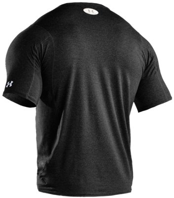 Men’s UA HeatGear® Touch Fitted Short Sleeve Crew, Asphalt Heather