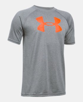 Best Seller Boys' UA Tech Big Logo T-Shirt 4 Colors $17.99