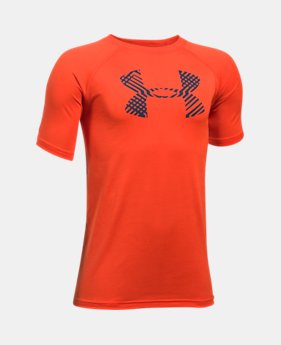 Best Seller Boys' UA Tech Big Logo T-Shirt 1 Color $14.99