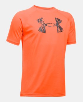 Best Seller Boys' UA Tech Big Logo T-Shirt 1 Color $14.99