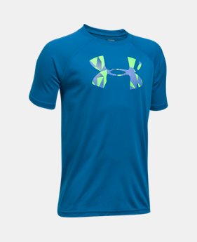 Best Seller Boys' UA Tech Big Logo T-Shirt 1 Color $14.99