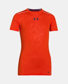 Boys’ UA HeatGear® Sonic Fitted Short Sleeve 1 Color Available $24.99