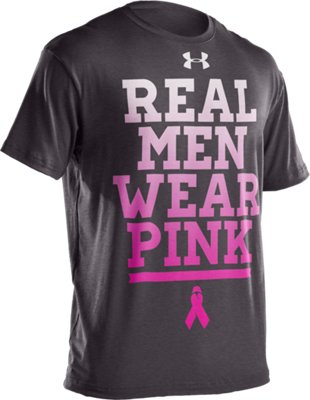 pink under armour shirt mens