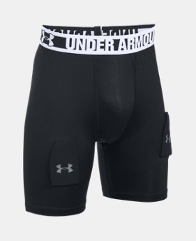 Boys’ UA Hockey Grippy Fitted Shorts w/ Cup 1 Color $49.99