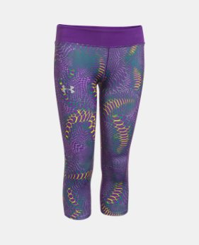 Girls’ HeatGear® Armour Printed Capri 1 Color $17.99 to $22.49