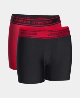 Boys' UA Original Series Printed Boxerjock® 2-Pack LIMITED TIME: FREE SHIPPING 3 Colors $30