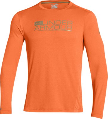 orange under armour long sleeve shirt