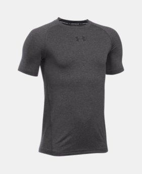 Boys' UA HeatGear® Armour Short Sleeve Fitted Shirt 2 Colors $12.07