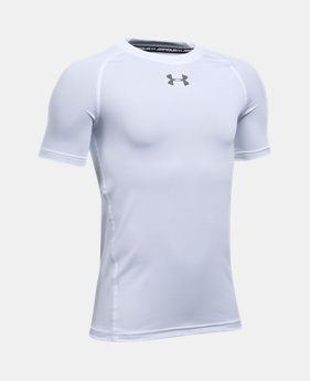 Boys' UA HeatGear® Armour Short Sleeve Fitted Shirt 3 Colors $14.62