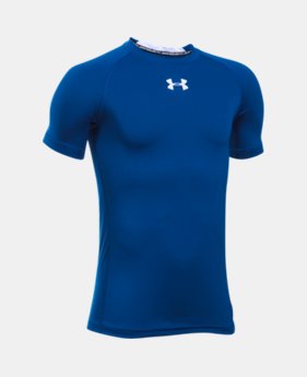 Boys' UA HeatGear® Armour Short Sleeve Fitted Shirt 1 Color $12.07