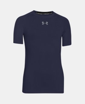 Boys' UA HeatGear® Armour Short Sleeve Fitted Shirt 4 Colors $12.07
