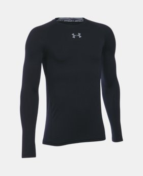 Boys’ UA HeatGear® Armour Long Sleeve Fitted Shirt 1 Color $34.99
