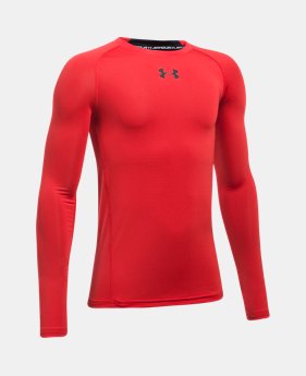 Boys’ UA HeatGear® Armour Long Sleeve Fitted Shirt 1 Color $34.99