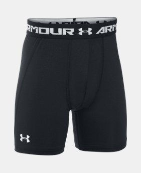 Boys' UA HeatGear® Armour Fitted Shorts — Mid 1 Color $13.49