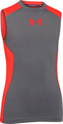 Boys’ UA HeatGear® Armour Up Sleeveless Fitted Shirt Under Armour US