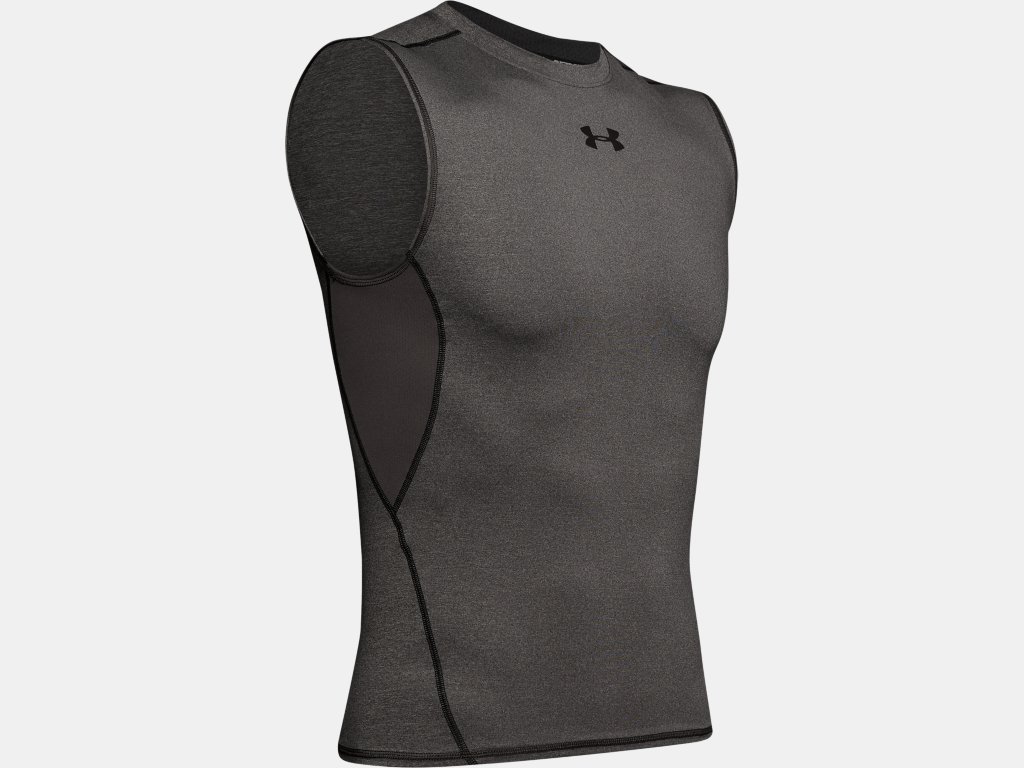 Under Armour 1257469 Men's Navy UA HeatGear Sleeveless Compression Shirt Large for sale online 