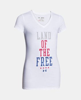 Girls’ UA Land Of The Free V-Neck EXTRA 25% OFF ALREADY INCLUDED 1 Color $11.24