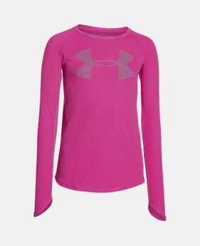 Girls' UA Waffle Long Sleeve 1 Color $13.49