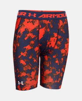 Boys’ UA HeatGear® Armour Fitted Shorts – Long 1 Color $14.99