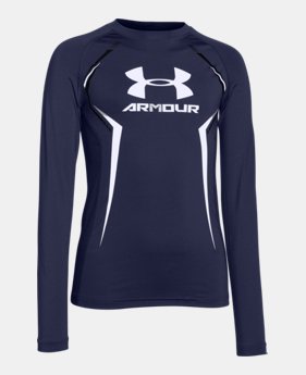 Boys’ UA HeatGear® Armour Up Long Sleeve Fitted Shirt 1 Color $20.99