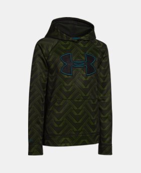 New to Outlet Boys’ UA Storm Armour® Fleece Printed Big Logo Hoodie EXTRA 25% OFF ALREADY INCLUDED $28.49