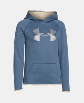 Girls' UA Armour® Fleece Printed Big Logo Hoodie 1 Color $33.74