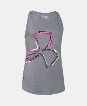 Best Seller Girls’ UA Half-Time Logo Tank 1 Color $19.99
