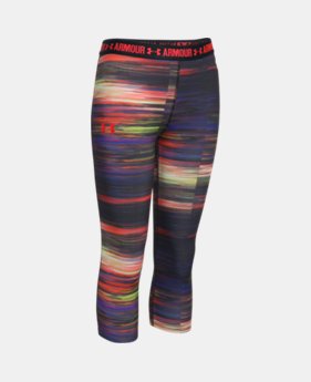 Girls’ UA HeatGear® Armour Printed Capri LIMITED TIME: FREE SHIPPING $39.99