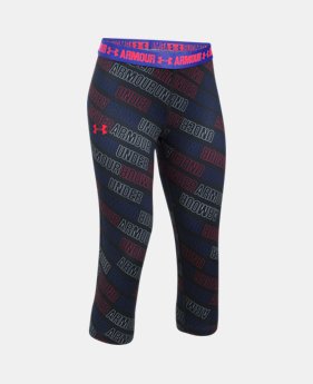 Girls' UA HeatGear® Armour Printed Capris 2 Colors $34.99
