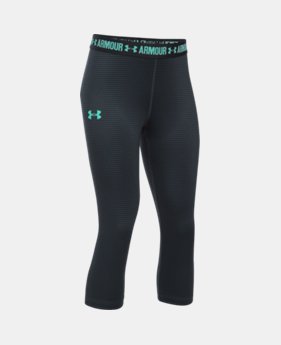 Girls' UA HeatGear® Armour Printed Capris 5 Colors $34.99