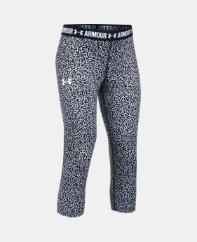 Girls' UA HeatGear® Armour Printed Capris 1 Color $20.24