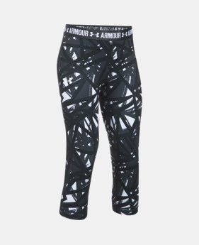 Girls' UA HeatGear® Armour Printed Capris 2 Colors $20.24