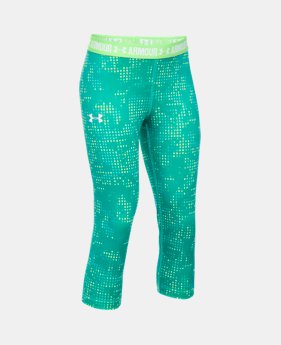 Girls' UA HeatGear® Armour Printed Capris 1 Color $20.24