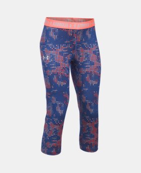 Girls' UA HeatGear® Armour Printed Capris 1 Color $20.24