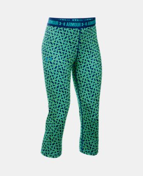 Girls' UA HeatGear® Armour Printed Capris 1 Color $34.99
