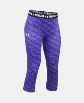 Girls' UA HeatGear® Armour Printed Capris 1 Color $34.99