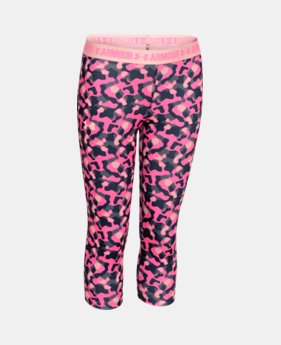 Girls’ UA HeatGear® Armour Printed Capri 4 Colors $23.99 to $29.99