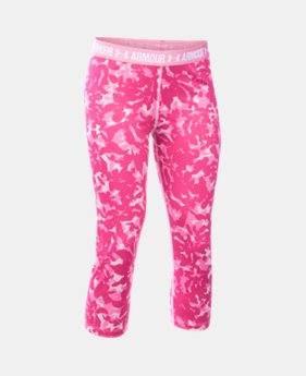 Girls' UA HeatGear® Armour Printed Capris 1 Color $20.24