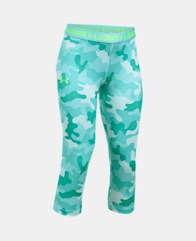 Girls' UA HeatGear® Armour Printed Capris 3 Colors $34.99