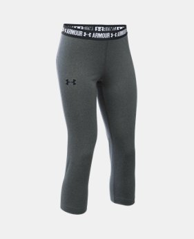 Girls' UA HeatGear® Armour Solid Capris 3 Colors $17.99 to $22.99