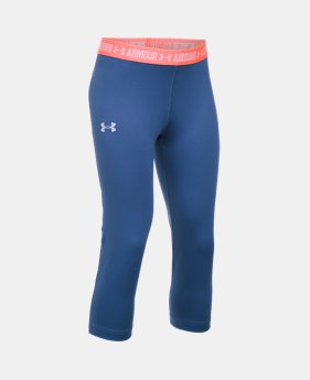 Girls' UA HeatGear® Armour Solid Capris 2 Colors $17.24