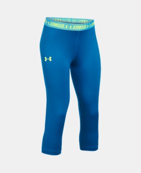 Girls' UA HeatGear® Armour Solid Capris 3 Colors $17.24