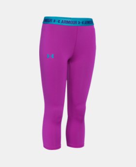 Girls’ UA HeatGear® Armour Solid Capri $26.99
