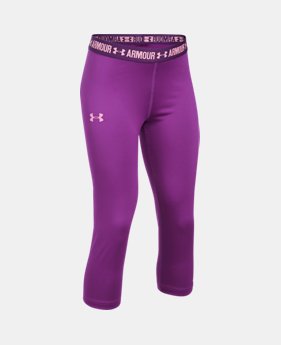 Girls' UA HeatGear® Armour Solid Capris 1 Color $29.99