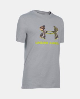 Boys' UA Camo Fill Logo T-Shirt LIMITED TIME: FREE SHIPPING $25.99
