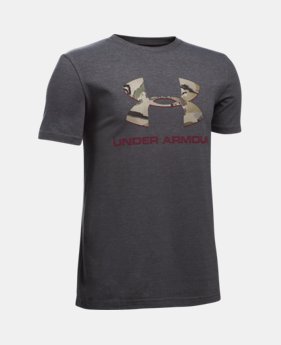 Boys' UA Camo Fill Logo T-Shirt LIMITED TIME: FREE SHIPPING $25.99