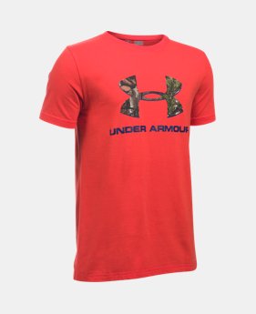 Boys' UA Camo Fill Big Logo Short Sleeve T-Shirt 1 Color $25.99