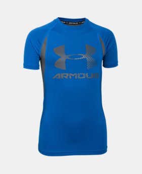 Boys’ UA HeatGear® Armour Up Digi Fitted Short Sleeve Shirt 1 Color $22.99